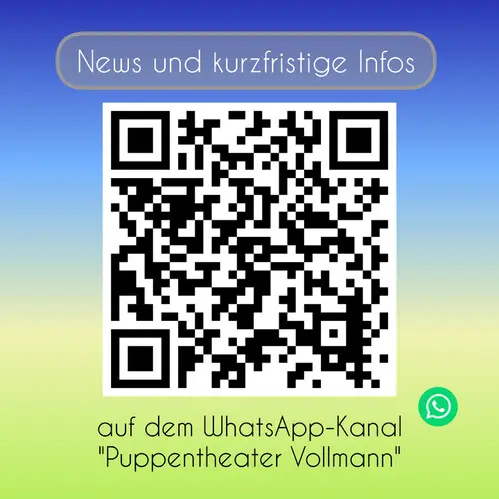 QR-Code des WhatsApp-Kanals des Puppentheaters.